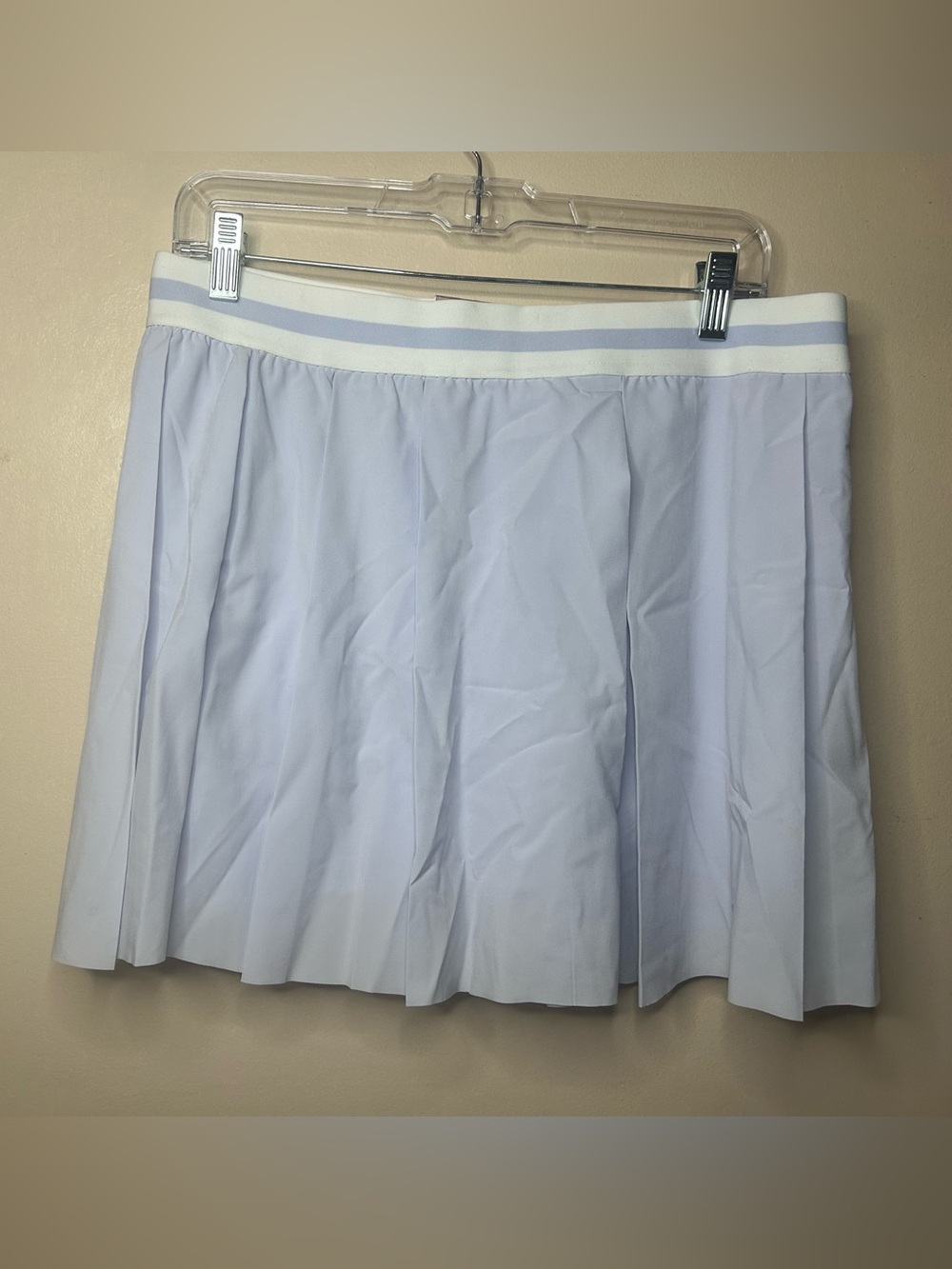 CALIA by Carrie Underwood Light Blue Pleated Skort with White-Trim Waistband